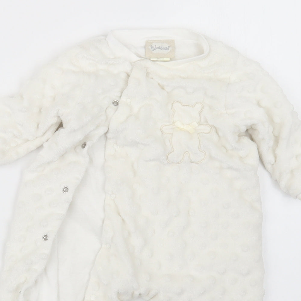 kyle&deena Girls White   Coverall Outfit/Set Size 6-9 Months
