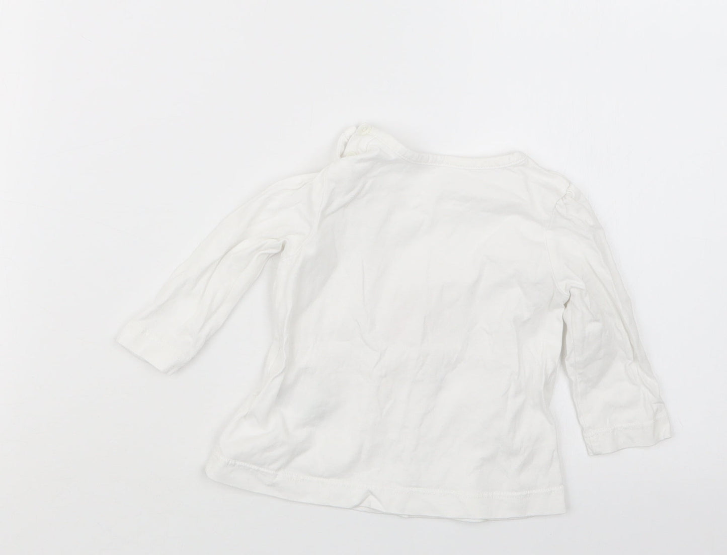 Matalan Girls White   Basic T-Shirt Size 3-6 Months
