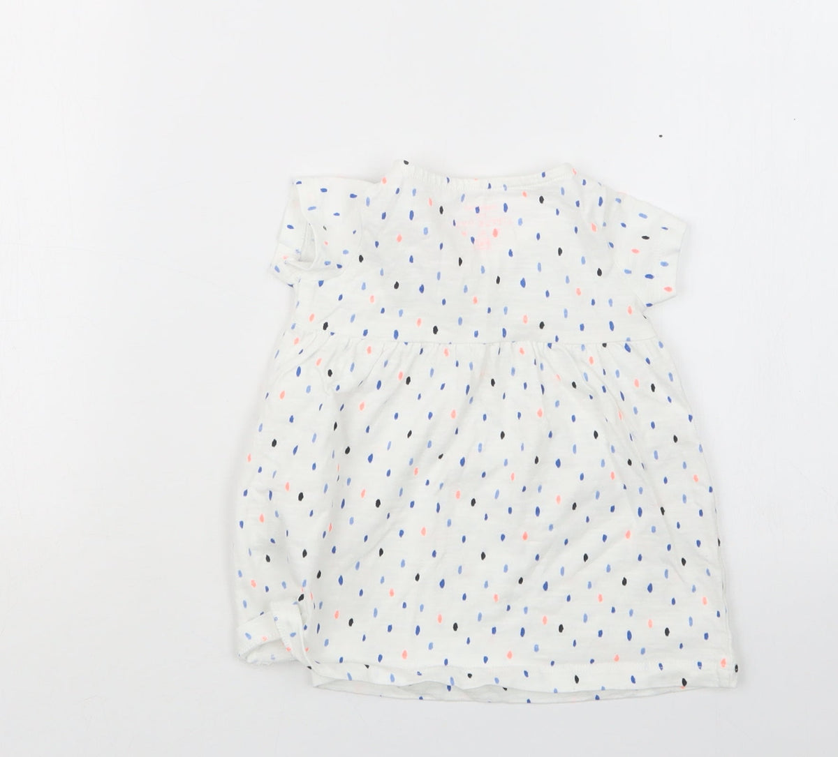 F&F Girls White   Basic T-Shirt Size 3-6 Months  - Long