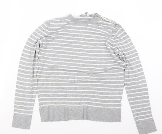 Principles Womens Grey Striped  Pullover Jumper Size 14