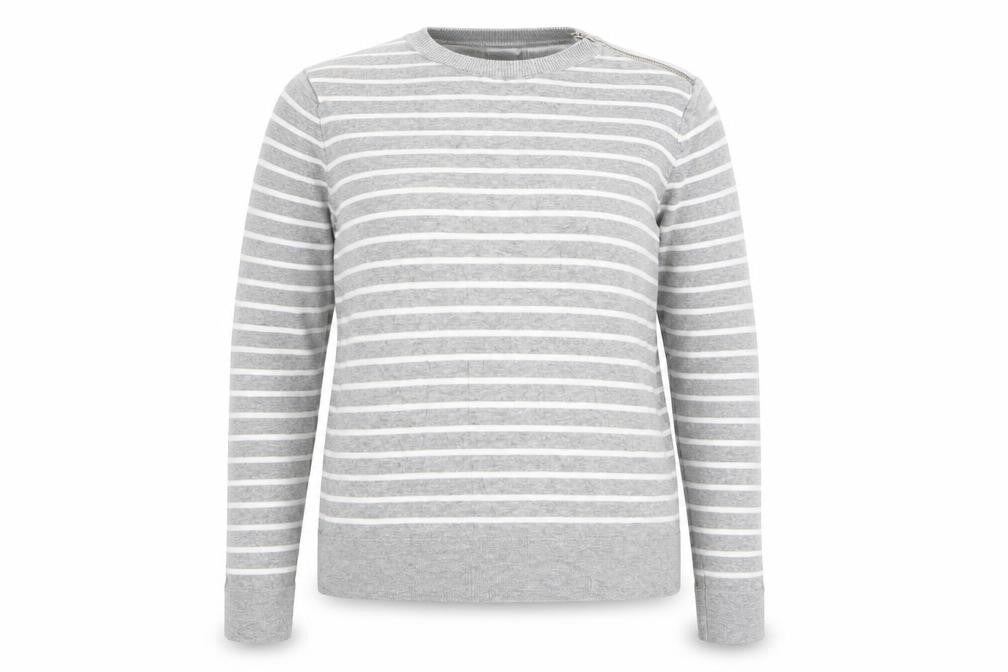 Principles Womens Grey Striped  Pullover Jumper Size 14