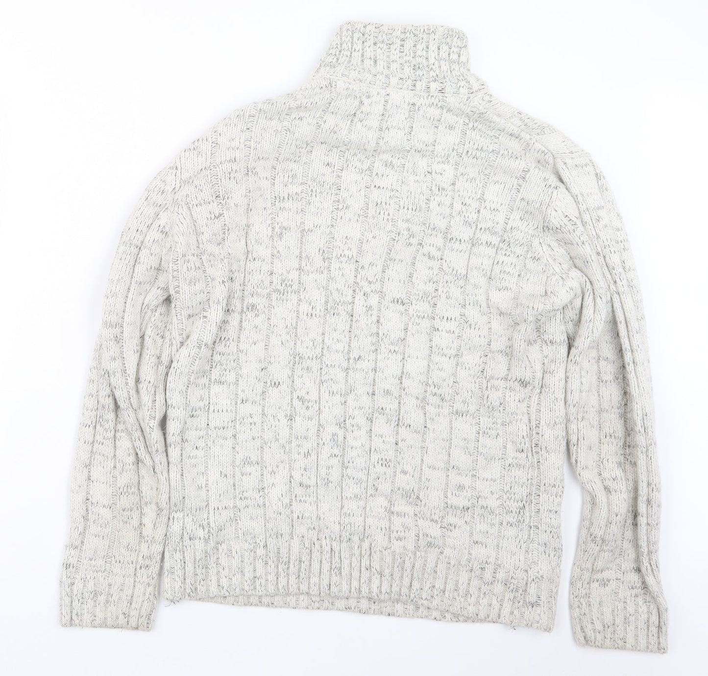 Atlantic Bay Mens Grey  Knit Pullover Sweatshirt Size M