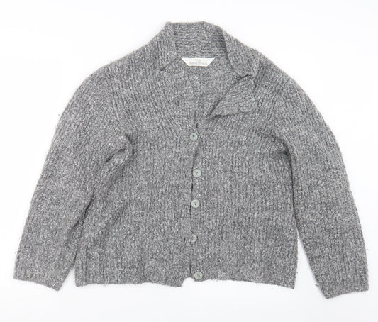 Marks and Spencer Womens Grey  Knit Cape Jumper Size 12