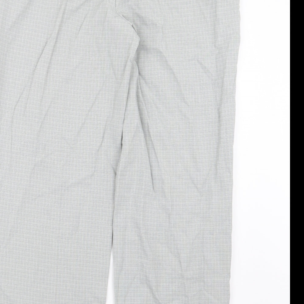 Brandtex Womens Grey Check  Trousers  Size 18 L26 in