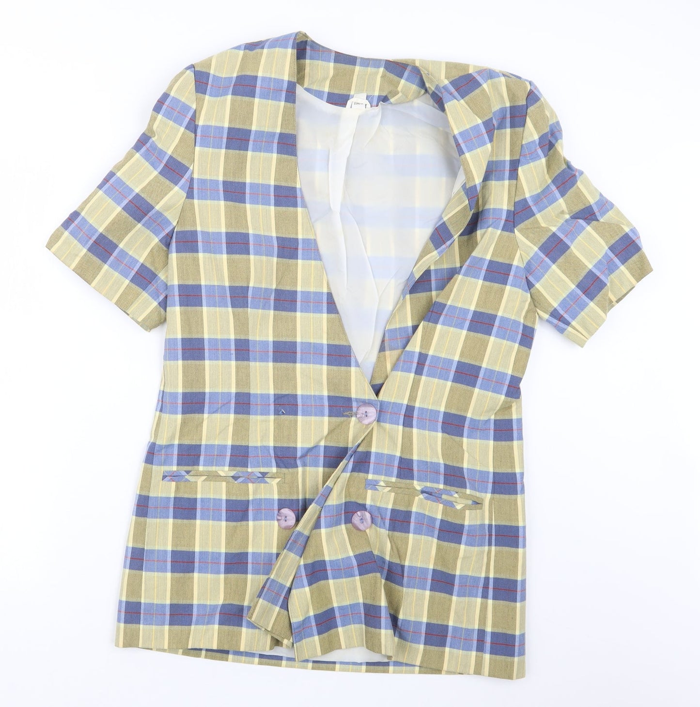 Preworn Womens Yellow Check  Jacket  Size 10