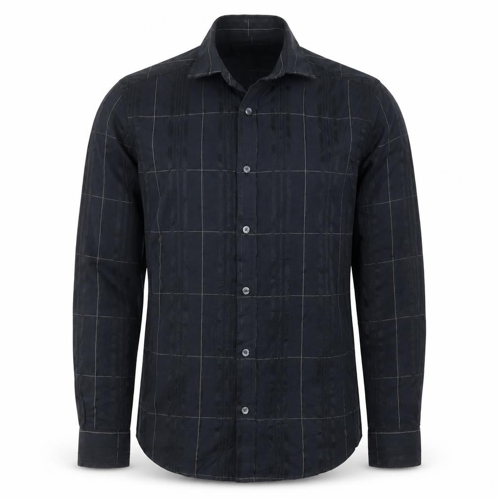 Marks & Spencer Mens Black Check   Button-Up Size S