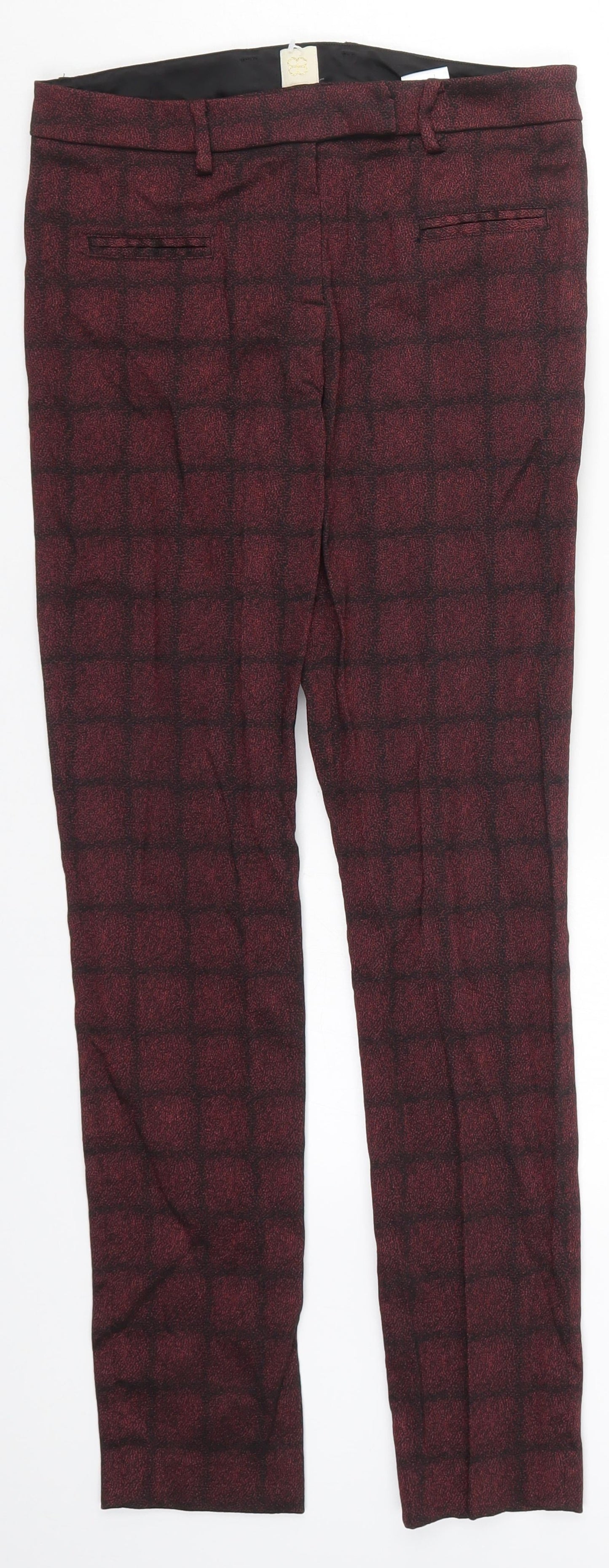 True Royal Womens Red Striped  Trousers  Size 4 L28 in
