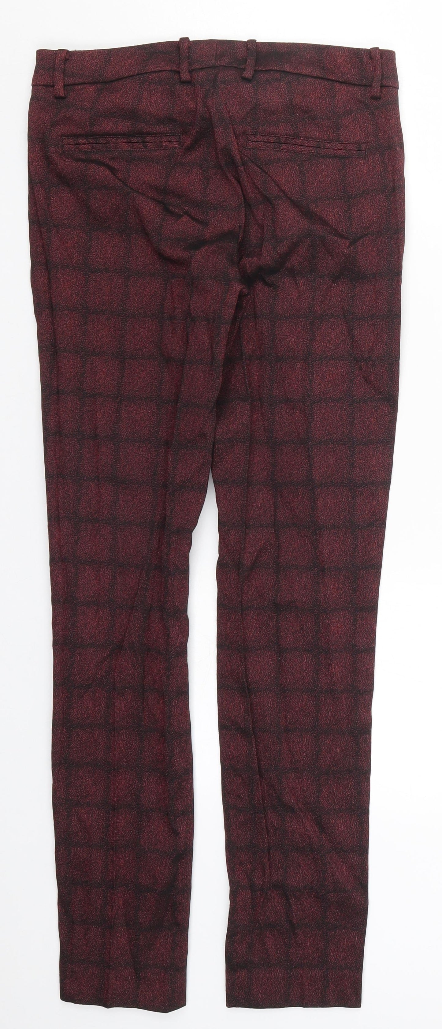 True Royal Womens Red Striped  Trousers  Size 4 L28 in