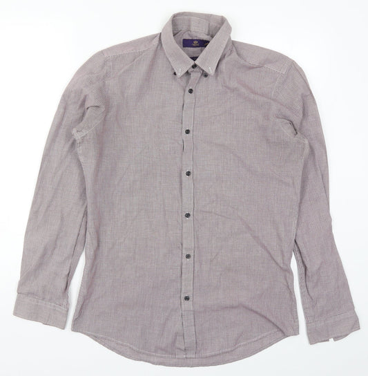 NEXT Mens Red Check   Button-Up Size 15.5
