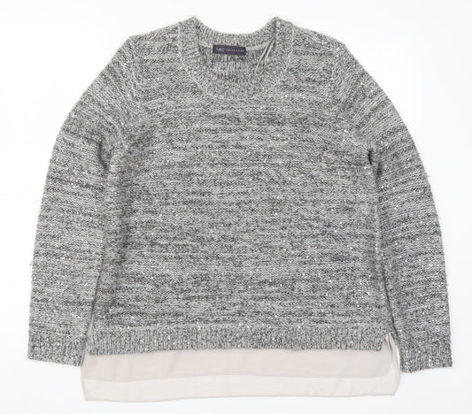 Marks and Spencer Womens Grey  Knit Pullover Jumper Size 12
