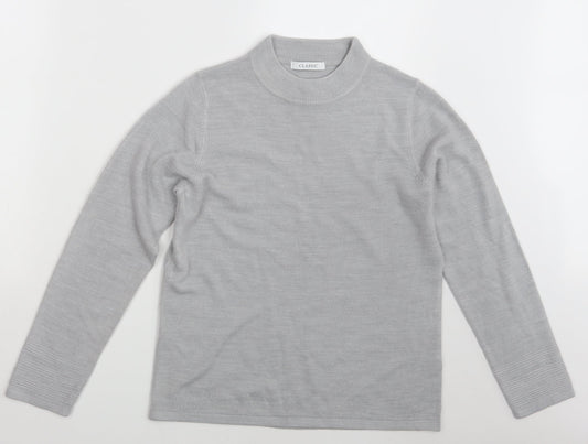 Classic Womens Grey   Pullover Sweatshirt Size 10
