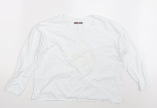 Preworn Womens White   Basic T-Shirt One Size