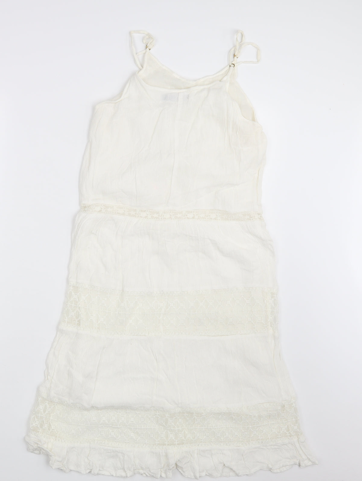 Boohoo Womens Ivory Argyle/Diamond  Fit & Flare  Size 8