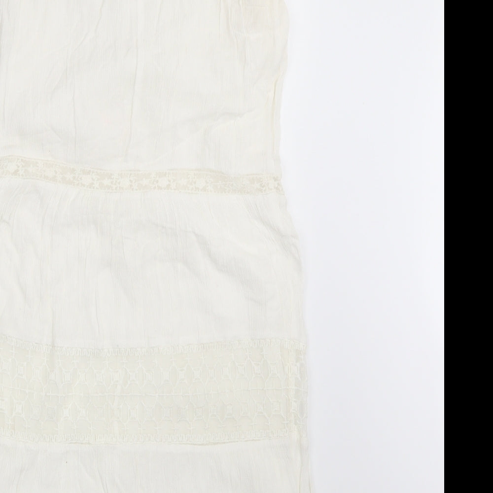 Boohoo Womens Ivory Argyle/Diamond  Fit & Flare  Size 8