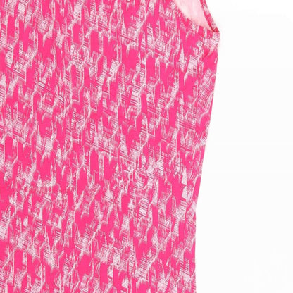 Next Womens Pink Geometric  Fit & Flare  Size 8