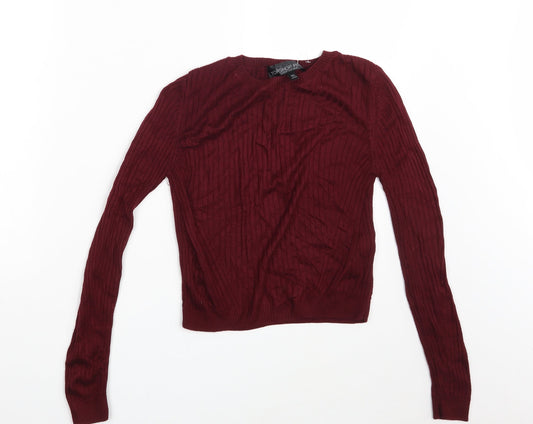 Topshop Womens Purple   Pullover Sweatshirt Size 10