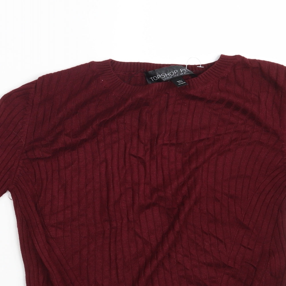 Topshop Womens Purple   Pullover Sweatshirt Size 10