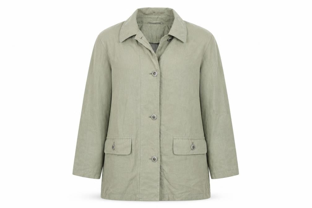 Preworn Womens Green   Overcoat Coat Size 12