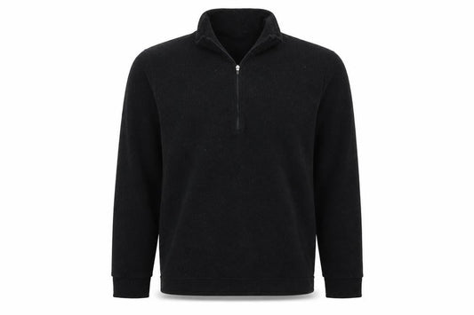 Flli Campagnolo Mens Black  Fleece Pullover Sweatshirt Size S