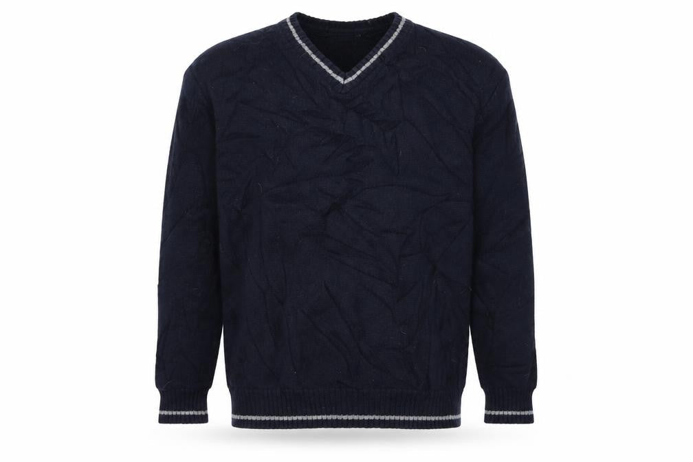 Easy Mens Blue  Knit Pullover Jumper Size M