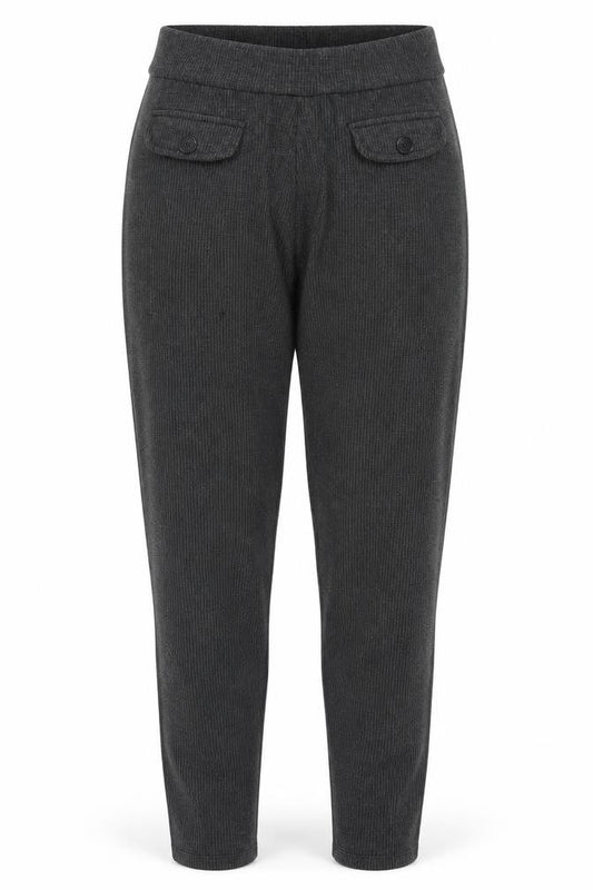 TU Womens Grey Striped Jersey Trousers  Size 10 L28 in