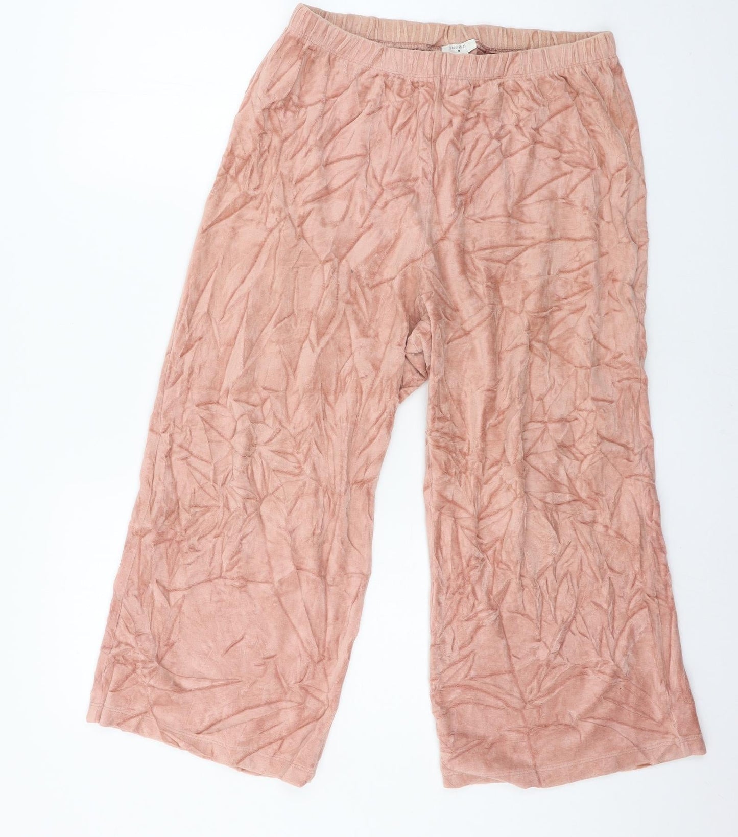 FOREVER 21 Womens Pink  Velour Capri Pyjama Pants Size M