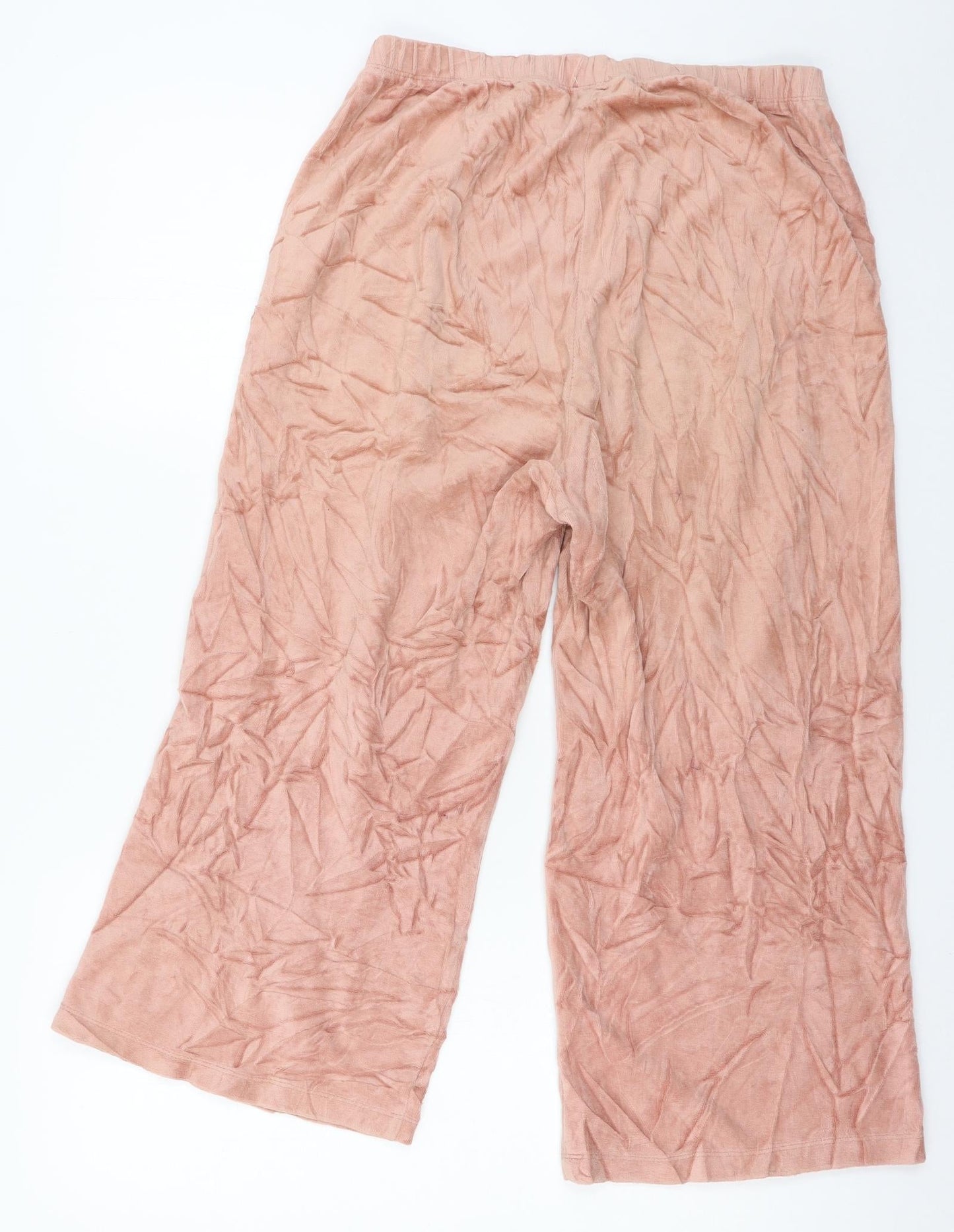 FOREVER 21 Womens Pink  Velour Capri Pyjama Pants Size M