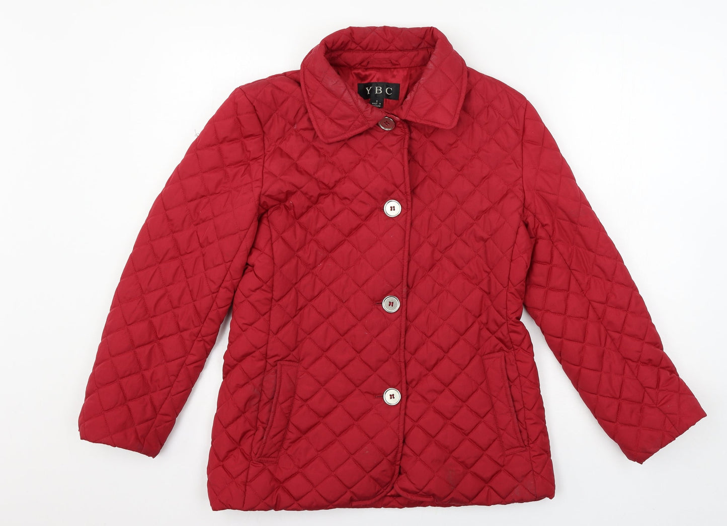 YBC Womens Red   Quilted Jacket Size S