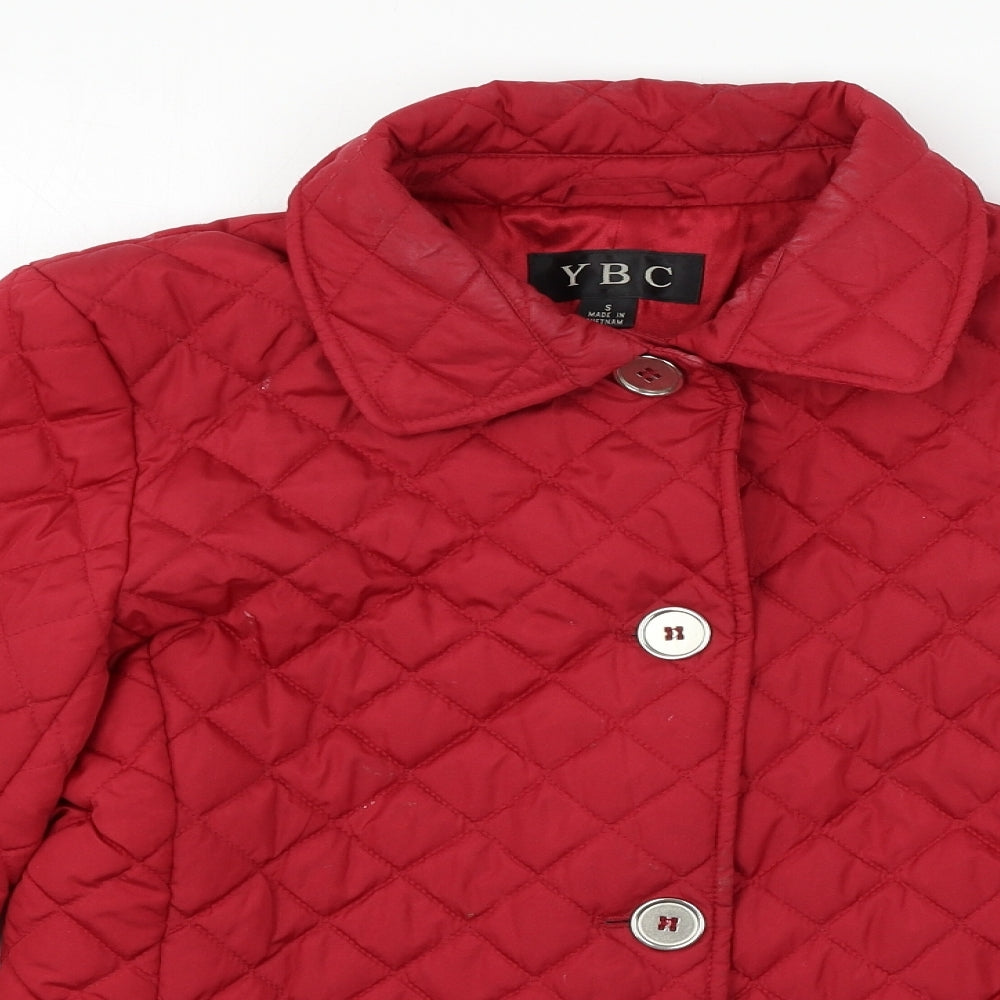 YBC Womens Red   Quilted Jacket Size S