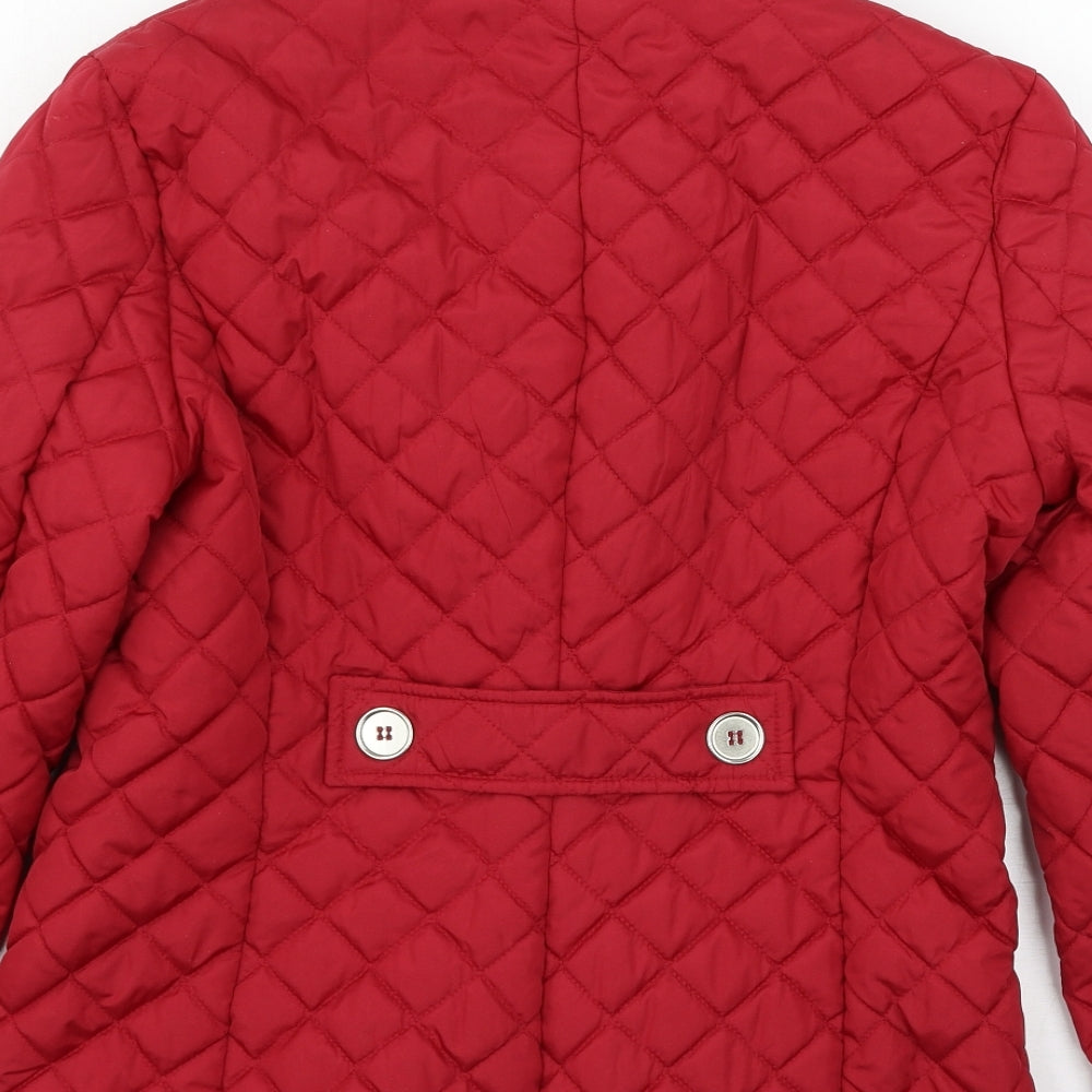 YBC Womens Red   Quilted Jacket Size S