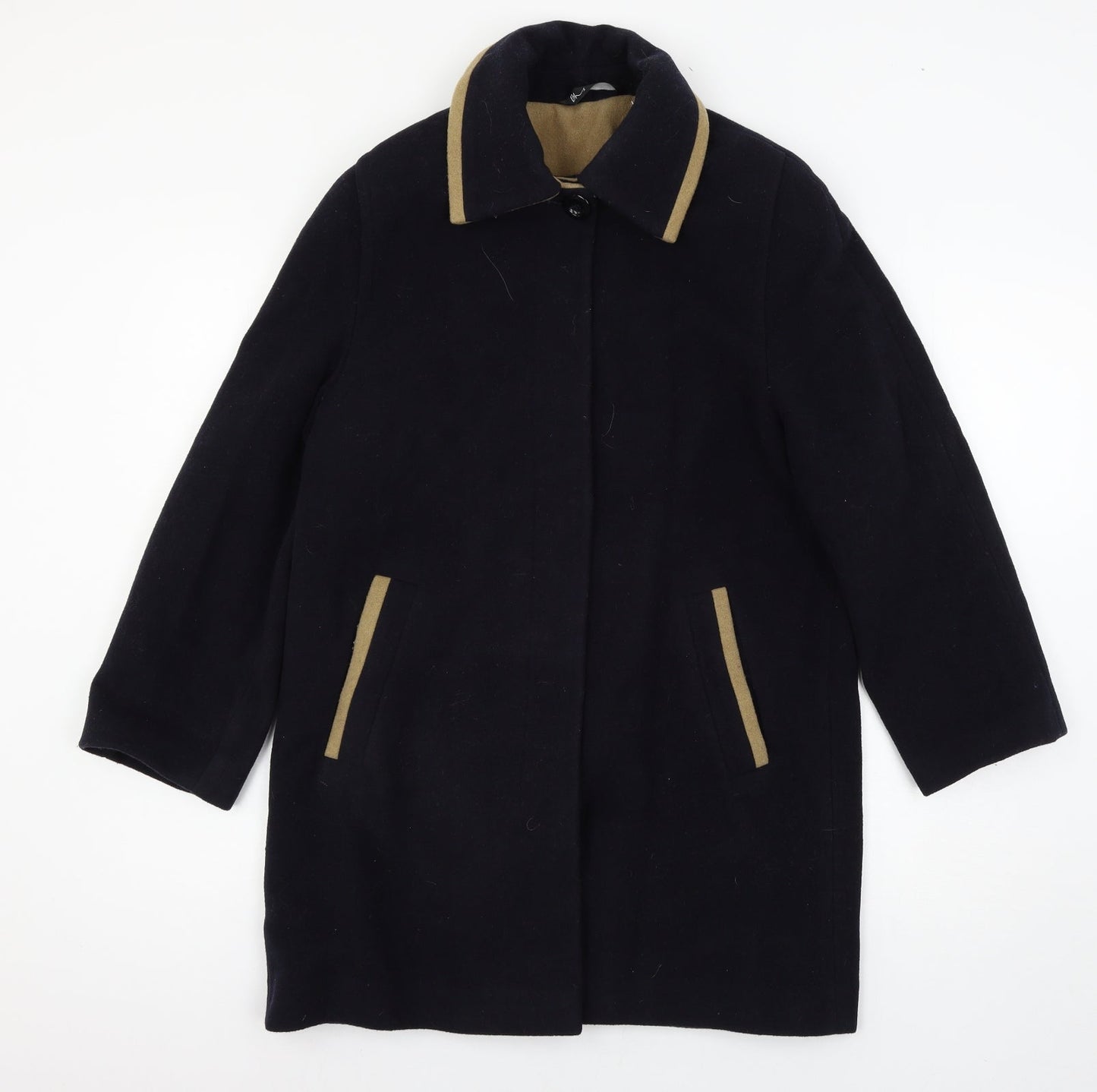 BHS Womens Black   Overcoat Coat Size 10