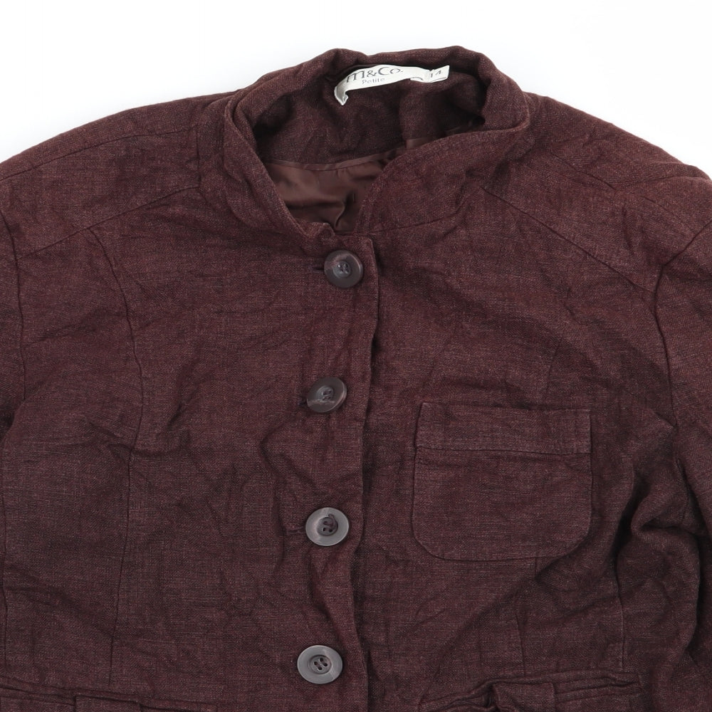M&Co Womens Brown   Jacket Coat Size 14