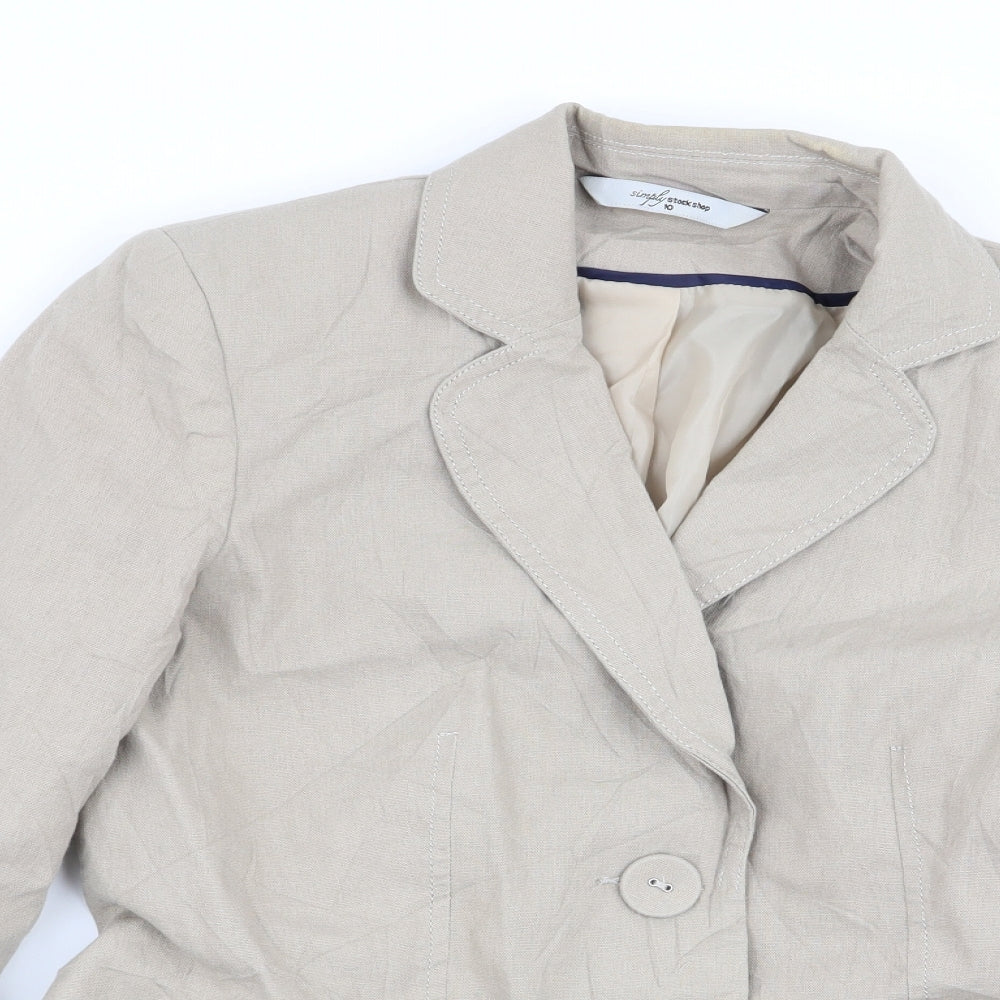 Simply Stock Shop Womens Beige   Jacket Blazer Size 10