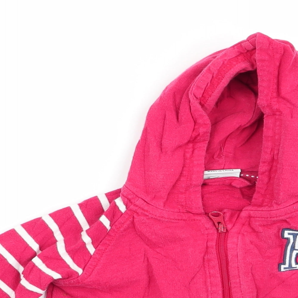 Polarn O. Pyret Boys Red Striped  Full Zip Jumper Size 0-3 Months