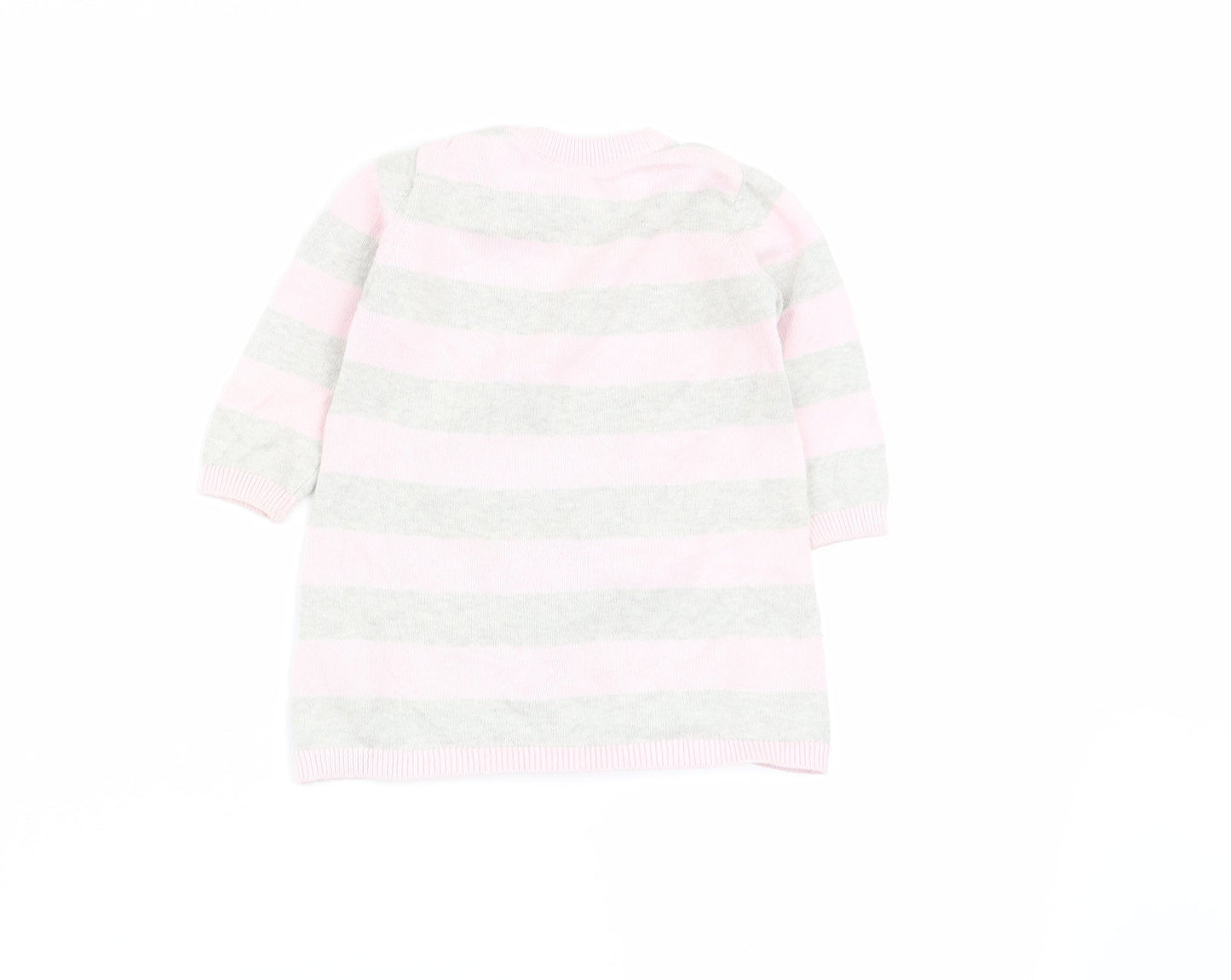 bluezoo Girls Multicoloured Striped  Jumper Dress  Size 3-6 Months