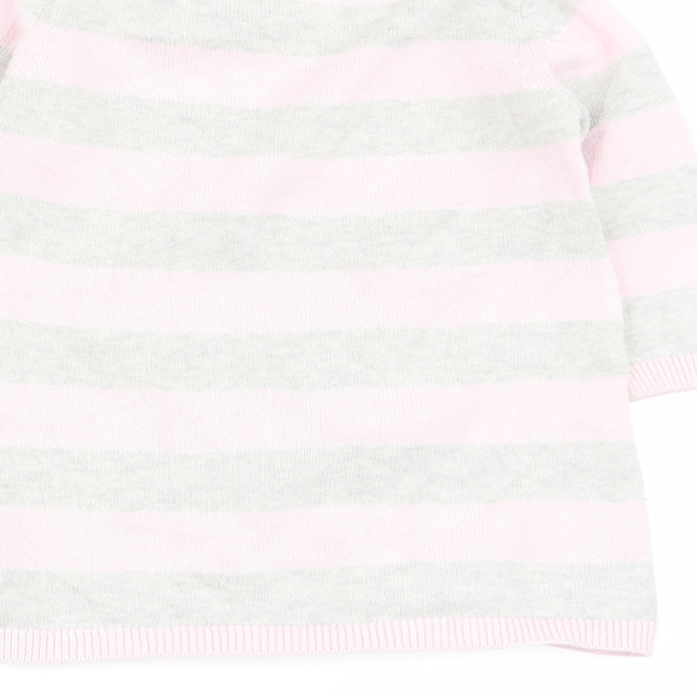 bluezoo Girls Multicoloured Striped  Jumper Dress  Size 3-6 Months