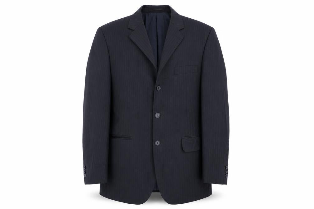 Burton Mens Blue Striped  Jacket Blazer Size 38