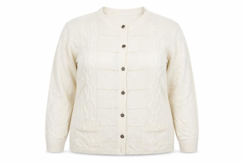 Vilona Womens Beige   Cardigan Jumper Size 18