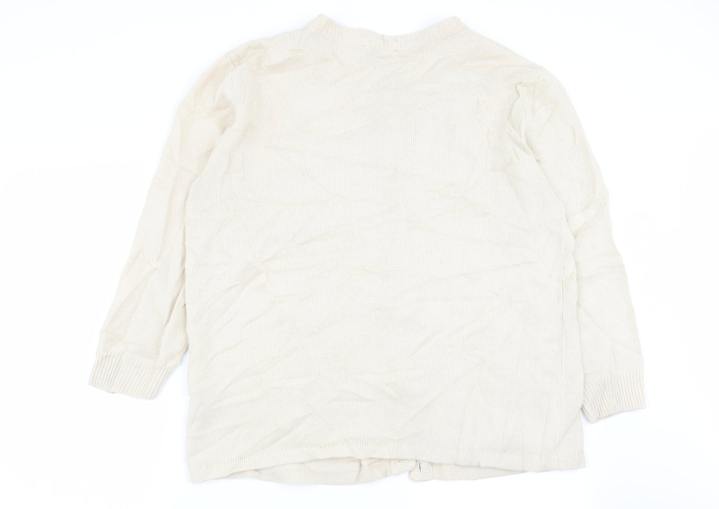 Vilona Womens Beige   Cardigan Jumper Size 18