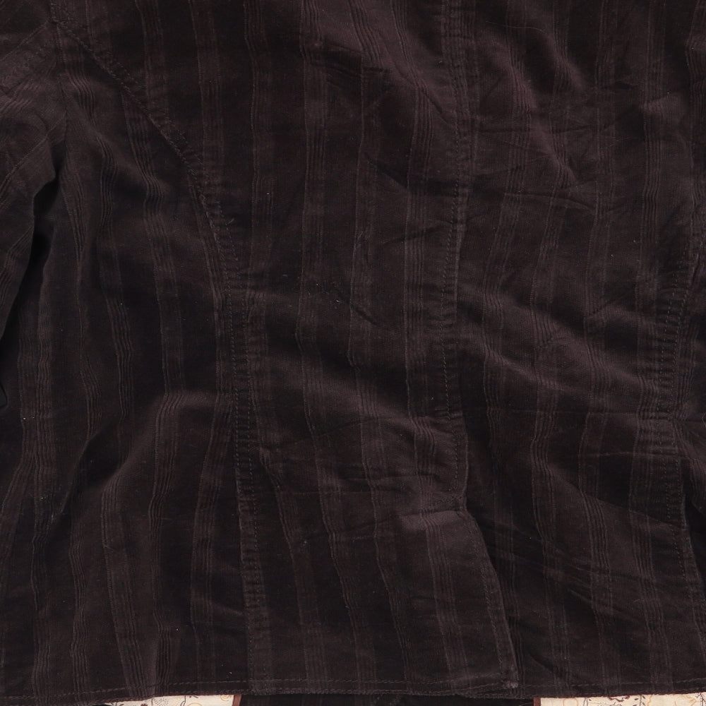 NEXT Womens Brown Striped  Jacket Blazer Size 14