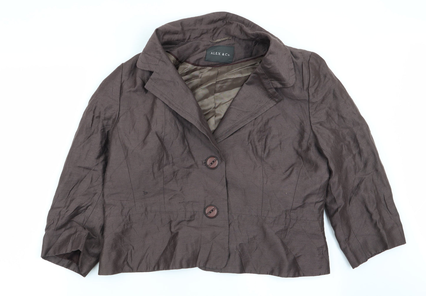alex and co Womens Brown   Jacket Blazer Size 18