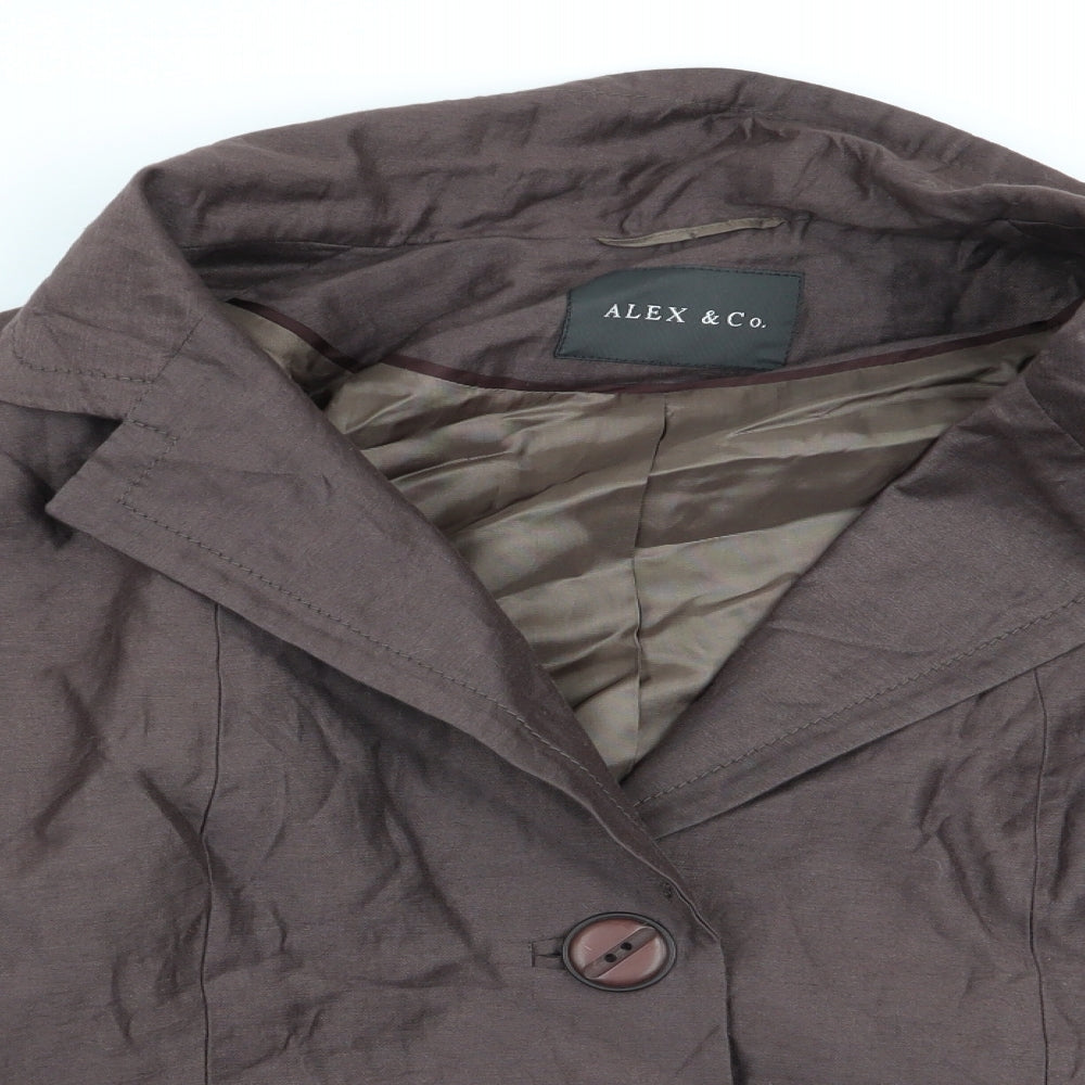 alex and co Womens Brown   Jacket Blazer Size 18