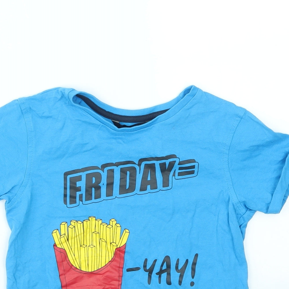 George Boys Blue   Basic T-Shirt Size 6-7 Years