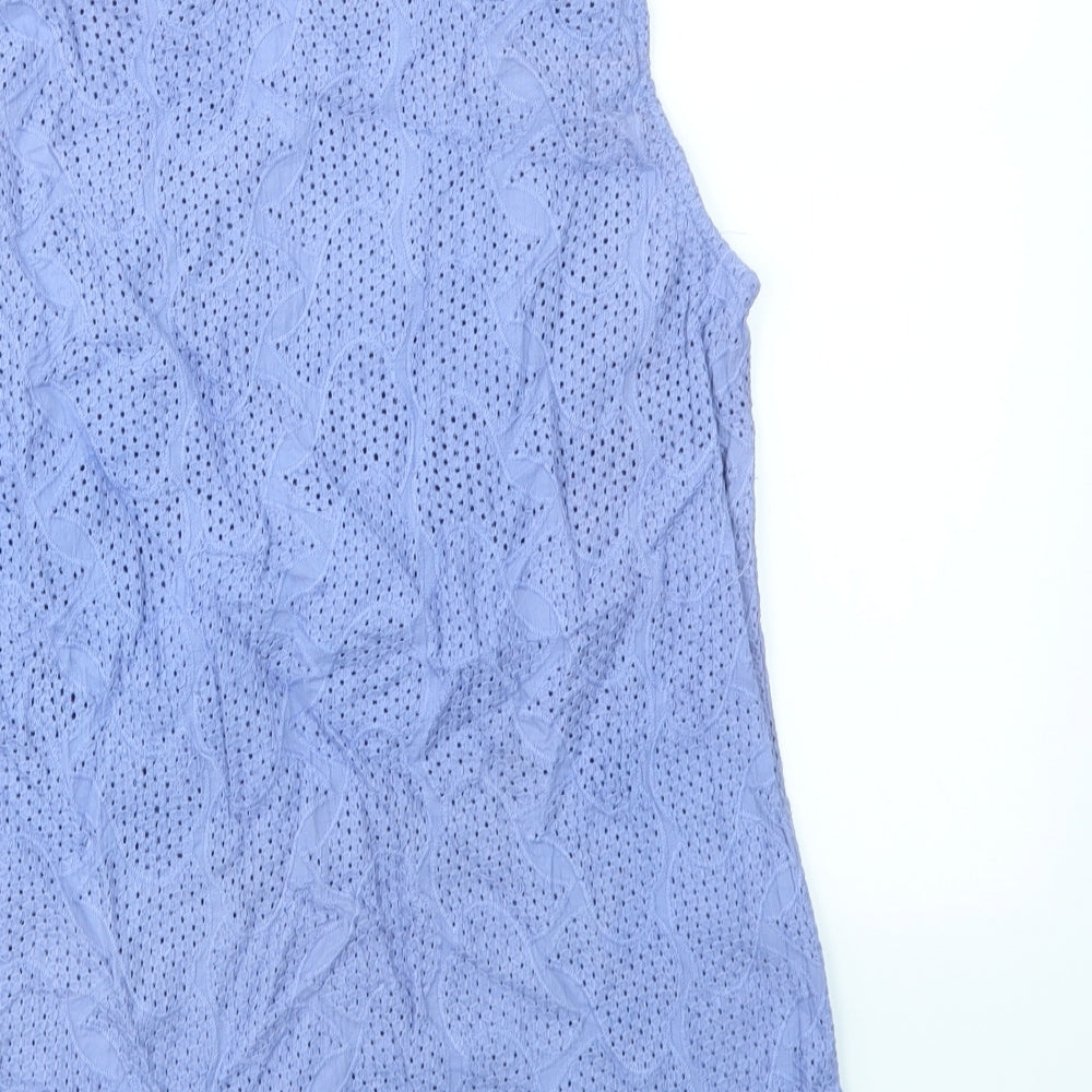 Lily Ella Womens Purple   Basic T-Shirt Size 10