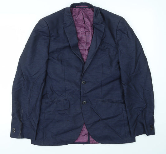 T&W Mens Blue   Jacket Blazer Size 38