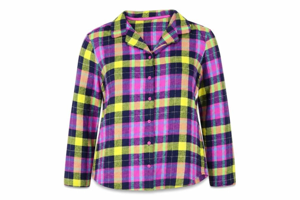 Next Womens Multicoloured Check  Top Pyjama Top Size 14
