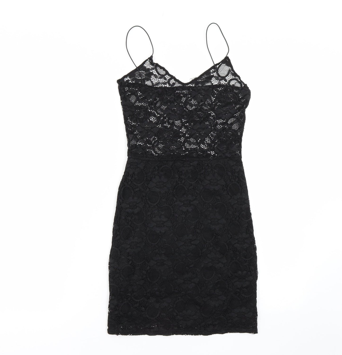 Boohoo Womens Black Floral  Tank Dress  Size 4