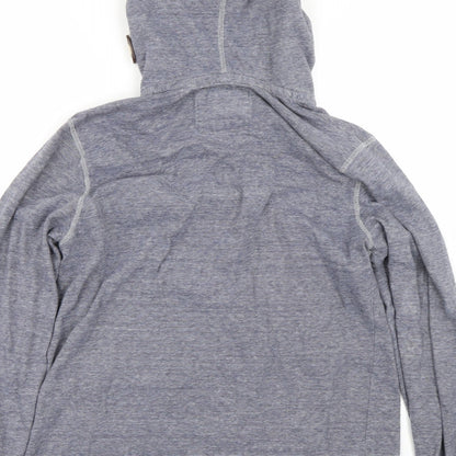 George Womens Blue Striped  Pullover Hoodie Size S