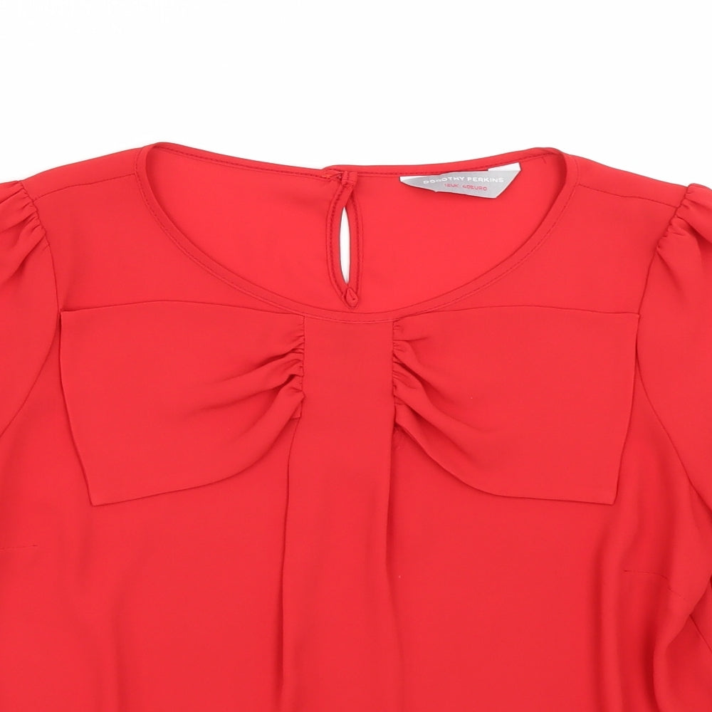 Dorothy Perkins Womens Red   Basic Blouse Size 12