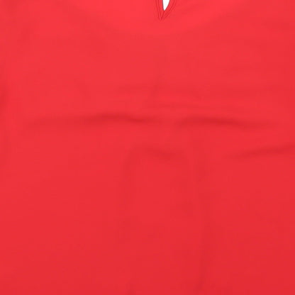 Preloved Dorothy Perkins Womens Red   Basic Blouse Size 12 - Label